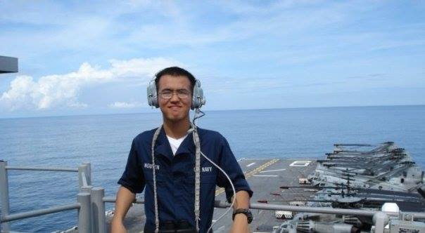 trung nguyen in navy